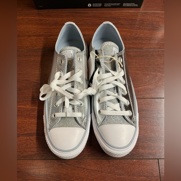 Converse CTAS OX Low Top Womens 8 Metallic Granite Glitter Sneaker Shoe A05433F - Picture 12 of 16